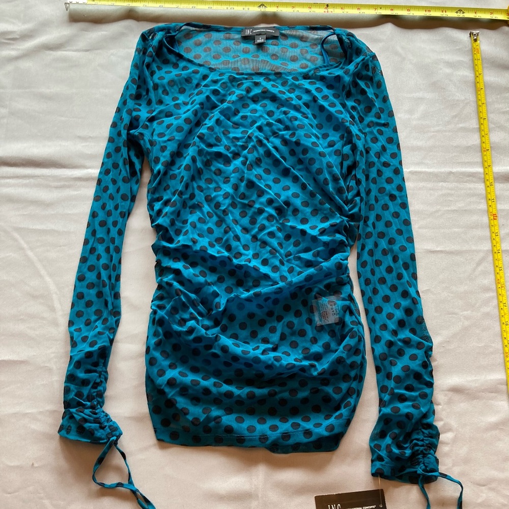 Polkadot Top by International Concepts Size S NEW